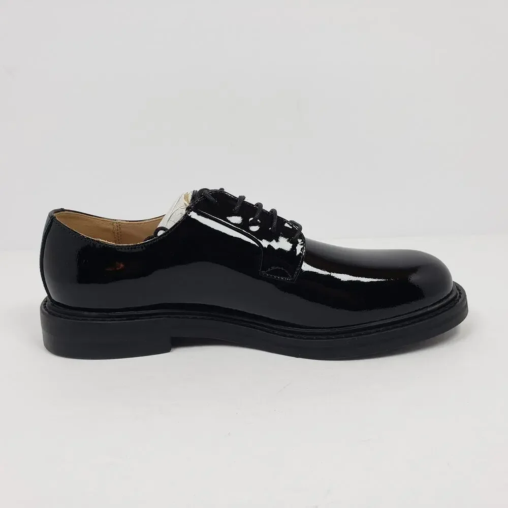 H&M Premium Mens Size EU 40 US 7.5 Black Patient Leather Dress Oxford Shoes